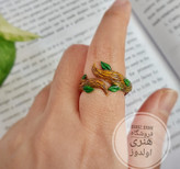 انگشتر دخترانه شاخه و جوانه پینترستی فری سایز