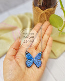 ست گردنبند دوستی پروانه آبی مگنتی ست دوستی دونفره