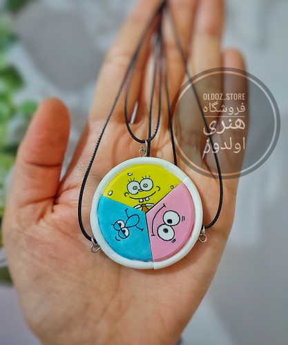 ست گردنبند دوستی سه نفره مگنتی باب اسفنجیپاتریک و اختاپوس