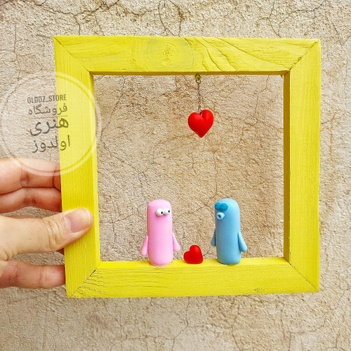 دیوارکوب بوسه خنگولای خمیری مناسب ولنتاین