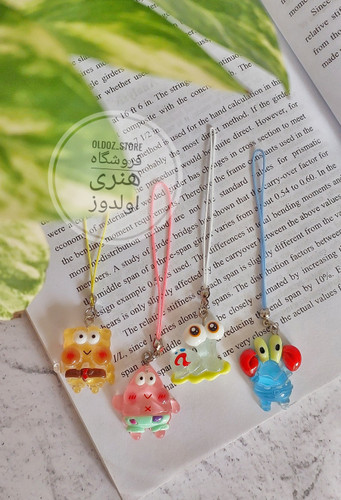 فون چارم یا آویز موبایل باب اسفنجی، پاتریک، گری و خرچنگ