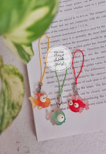 فون چارم یا آویز موبایل مدل ماهی در سه رنگ