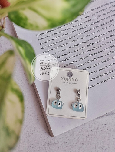 گوشواره دخترانه نخودک شبتاب آبی
