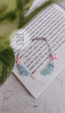 دستبند دخترانه سنگ آکوامارین و ستاره دریایی، سنگ انرژی مناسب استایل تابستون