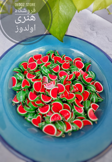 قاچ هندوانه خمیری خرجکار یلدایی دستساز و فانتزی